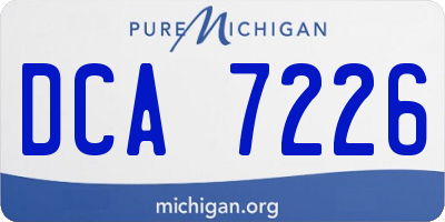 MI license plate DCA7226