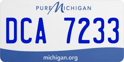 MI license plate DCA7233