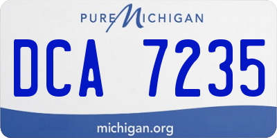 MI license plate DCA7235