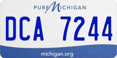 MI license plate DCA7244