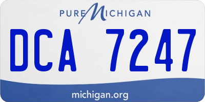 MI license plate DCA7247