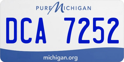 MI license plate DCA7252