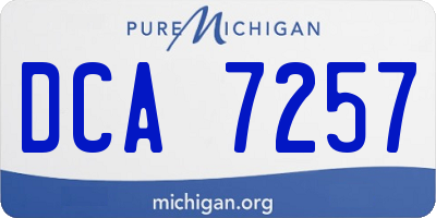 MI license plate DCA7257