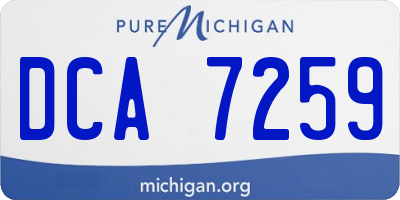 MI license plate DCA7259