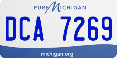 MI license plate DCA7269