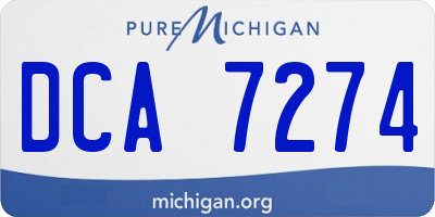 MI license plate DCA7274