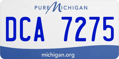 MI license plate DCA7275