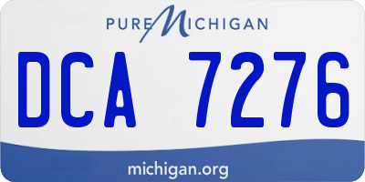 MI license plate DCA7276