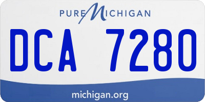 MI license plate DCA7280