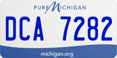 MI license plate DCA7282