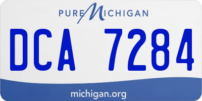 MI license plate DCA7284