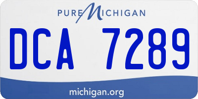 MI license plate DCA7289