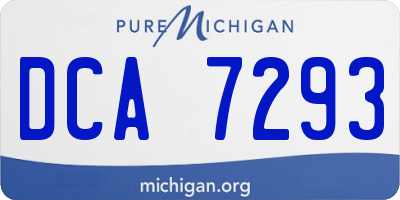 MI license plate DCA7293
