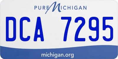 MI license plate DCA7295