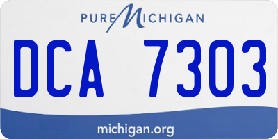 MI license plate DCA7303