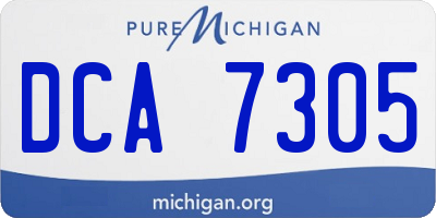 MI license plate DCA7305
