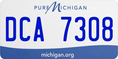 MI license plate DCA7308