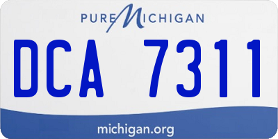 MI license plate DCA7311