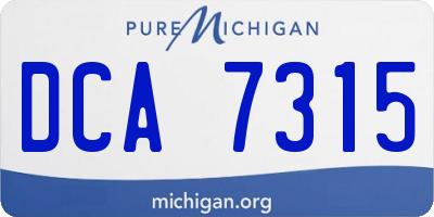 MI license plate DCA7315