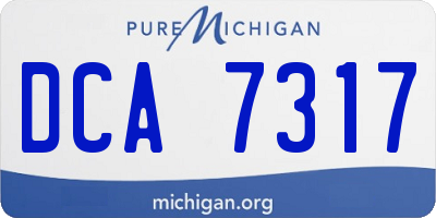 MI license plate DCA7317