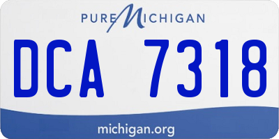 MI license plate DCA7318