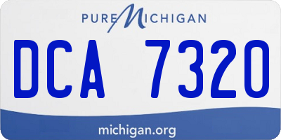 MI license plate DCA7320