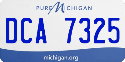 MI license plate DCA7325