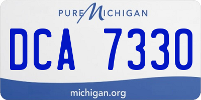 MI license plate DCA7330