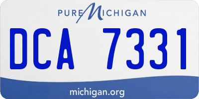 MI license plate DCA7331