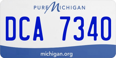 MI license plate DCA7340