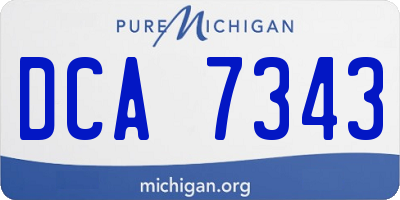 MI license plate DCA7343