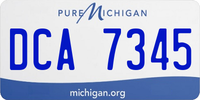 MI license plate DCA7345
