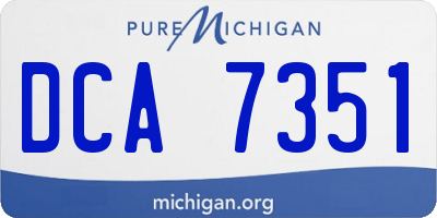 MI license plate DCA7351