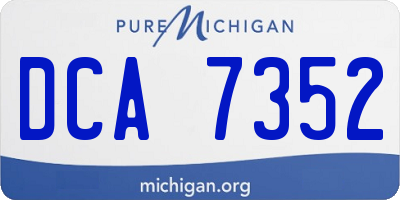 MI license plate DCA7352