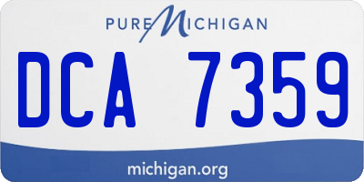 MI license plate DCA7359