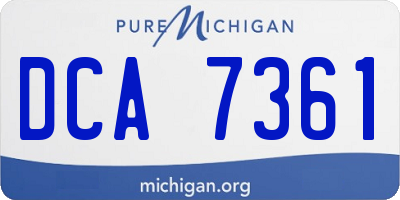 MI license plate DCA7361