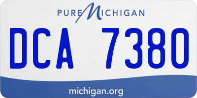 MI license plate DCA7380
