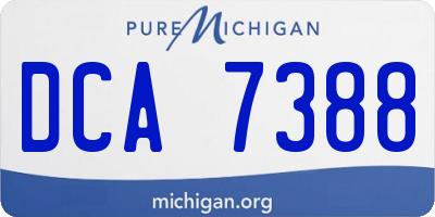 MI license plate DCA7388