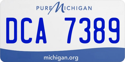 MI license plate DCA7389