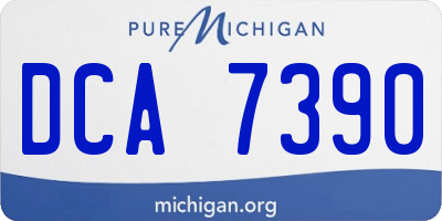 MI license plate DCA7390