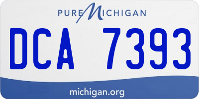 MI license plate DCA7393