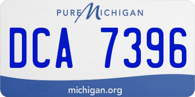 MI license plate DCA7396