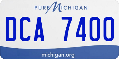 MI license plate DCA7400