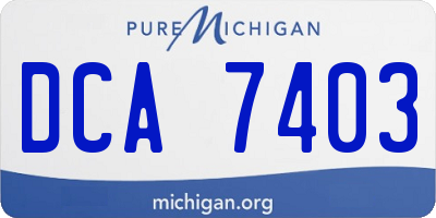 MI license plate DCA7403
