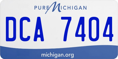 MI license plate DCA7404