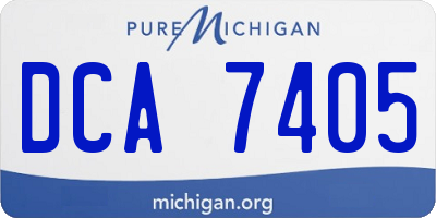 MI license plate DCA7405