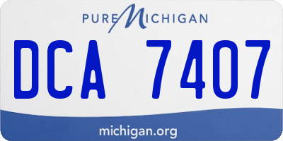 MI license plate DCA7407