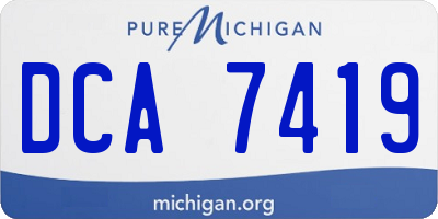 MI license plate DCA7419