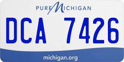 MI license plate DCA7426
