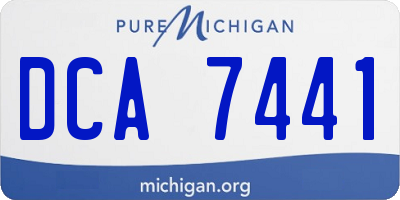 MI license plate DCA7441